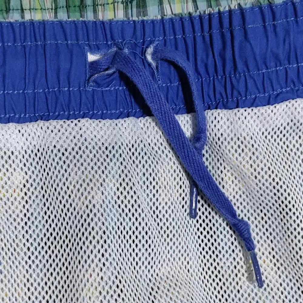 Polo Sport Ralph Lauren Plaid Swim Trunks Men's Size XL Blue‎ Green